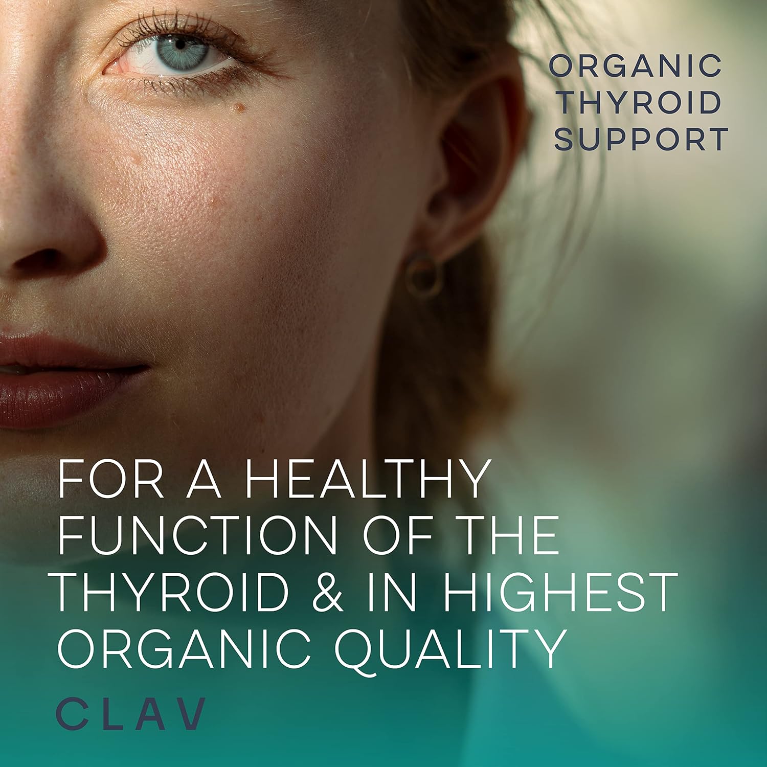 Organic Thyroid Support Supplement with Iodine from Sea Kelp Organic and Selenium from Mustard Seed Extract - 120 Capsules - Natural Thyroid Supplement for Men & Women - Vegan and Gluten Free