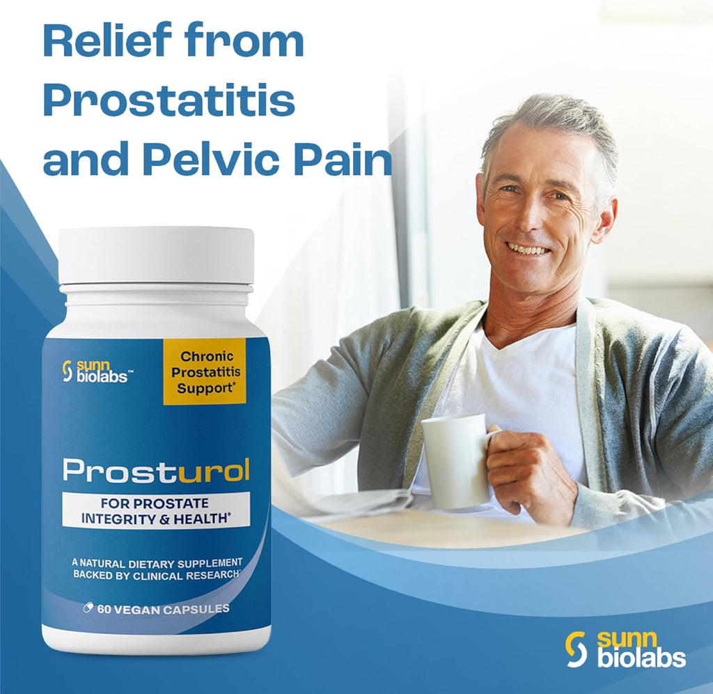 Prosturol | Prostatitis Treatment | CPPS -Prosturol Extra Strength Discomfort Relief & Prostate Supplement for Men with Quercetin, Saw Palmetto, Enzymes, for Pelvic Health - 160 Capsules (2)