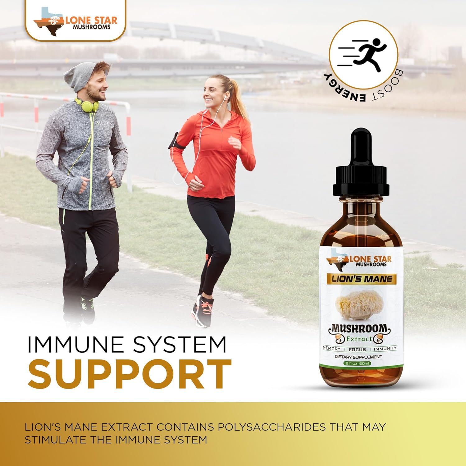 Lions Mane Dual Liquid Extract/Tincture | Organic Fruiting Bodies only | Grown in USA | Highly Concentrated | Memory, Focus, Immunity | No Grain/Filler