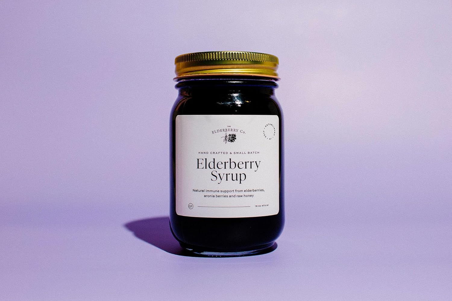 The Elderberry Co. Elderberry Syrup with Aronia Berries Natural Immune Support for Kids and Adults (16 oz.)