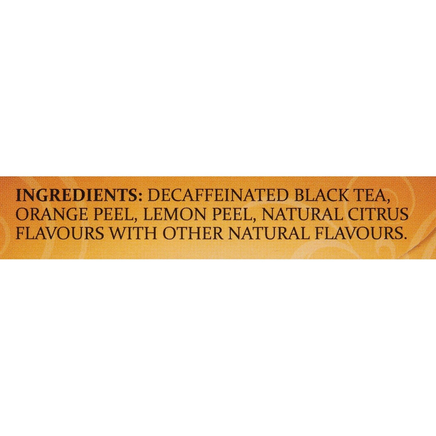 Twinings Decaffeinated Lady Grey Black Tea Individually Wrapped Bags, 20 Count (Pack of 1), Orange Peel & Lemon Peel, Enjoy Hot or Iced, 20 Teabags