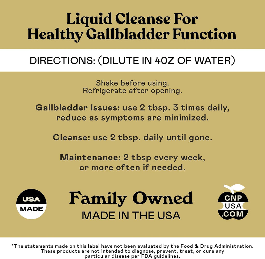 Complete Natural Products Gallbladder Complete - 16oz Glass Bottle, Gallbladder Cleanse Supplement