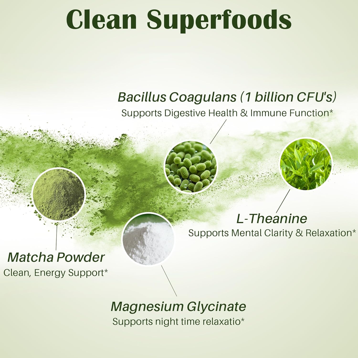 Mushroom Matcha, Green Tea Matcha Powder, 22 Servings,14 Mushroom Supplement, Magnesium Glycinate, L-Theanine, Probiotics | Focus & Immunity Support | Vegan, Gluten-Free, 6.35 Oz