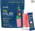 Root'd Multivitamin Powder for Men - 24 Vitamins & Minerals with 3X Electrolytes, 9 Organic Superfoods, Probiotics & Enzymes, Sugar-Free Multivitamin & Hydration | 15 Vitamin Drink Mix Packets