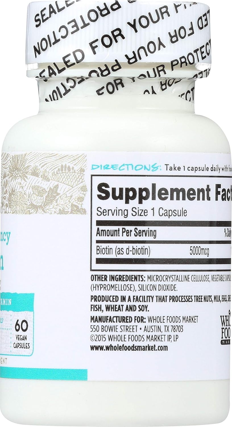 365 by Whole Foods Market, High Potency Biotin 5000mcg, 60 ct