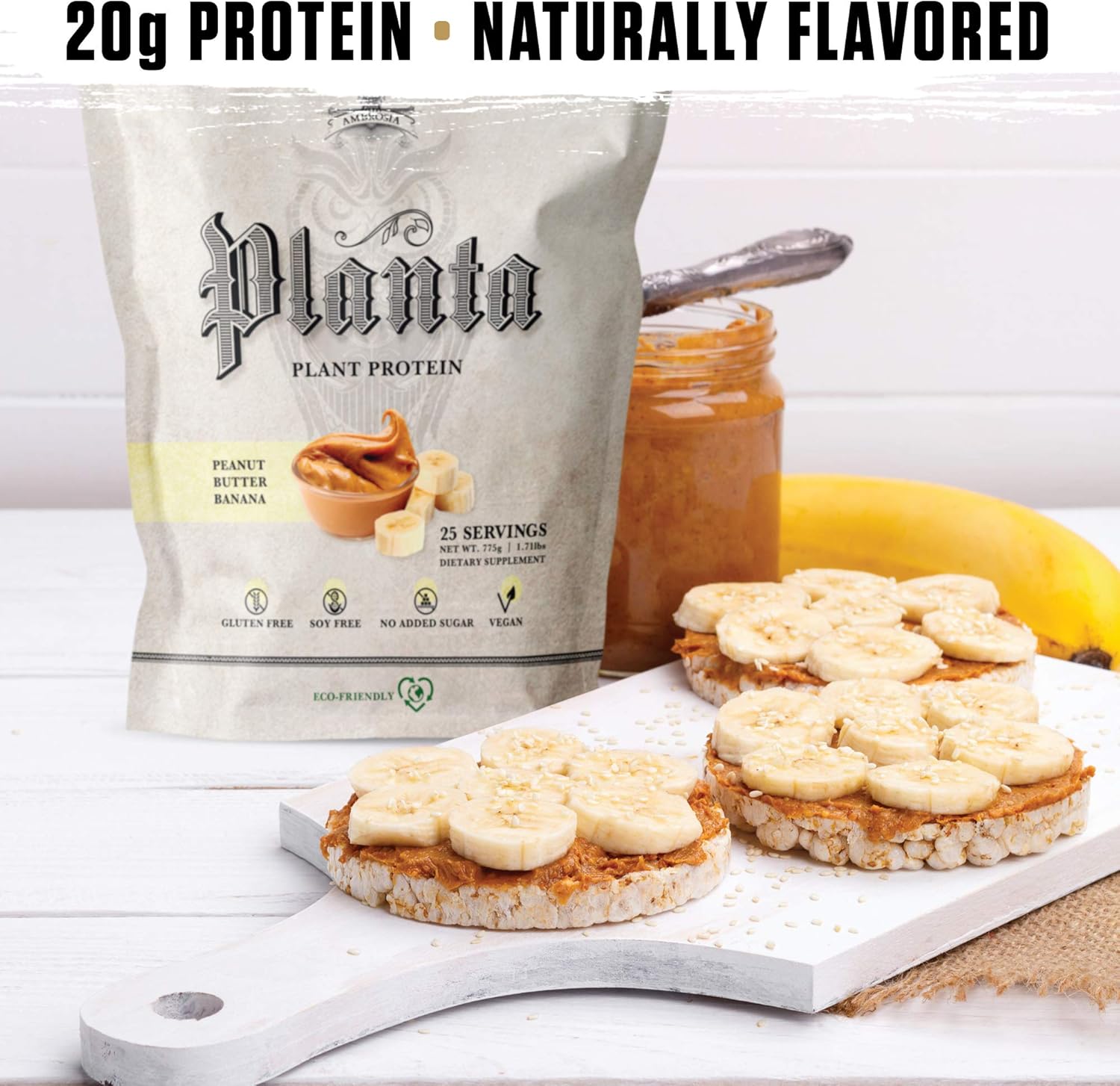 Ambrosia Planta - Premium Organic Plant-Based Protein (Peanut Butter Banana)