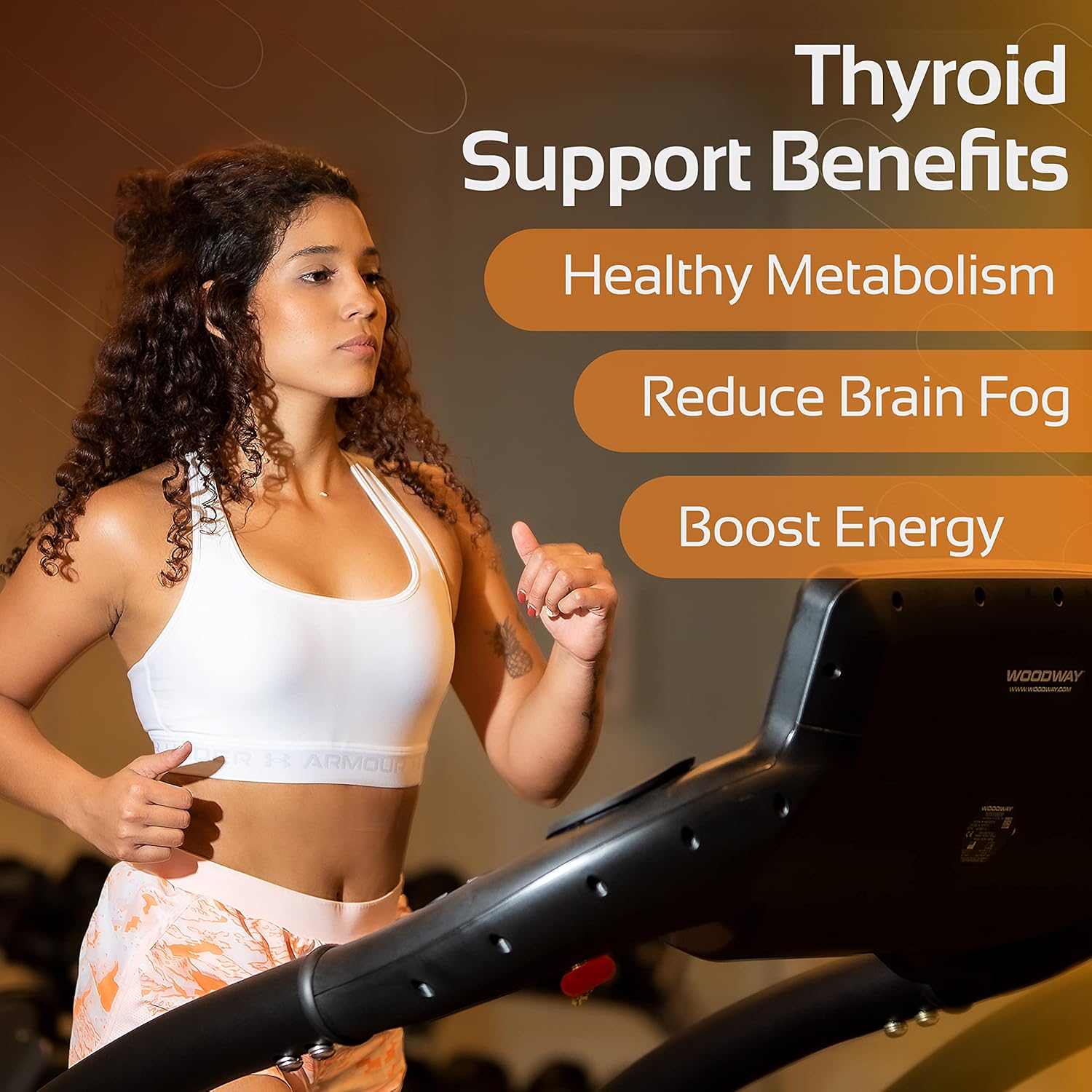 CogniTune Thyroid Support for Women and Men - Thyroid Supplement with Methylated B12, Iodine, Selenium, Ashwagandha, L-Tyrosine - Energy, Metabolism & Focus Support - 60 Capsules