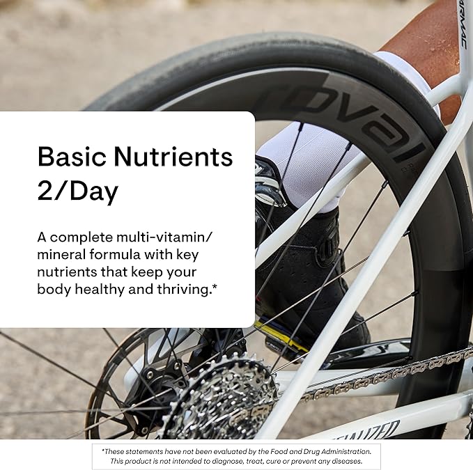 THORNE - Basic Nutrients 2/Day - Comprehensive Daily Multivitamin with Optimal Bioavailability - Vitamin and Mineral Formula - Gluten, Dairy & Soy-Free - 120 Capsules - 60 Servings