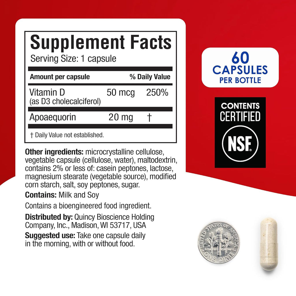Prevagen Extra Strength - 120 Capsules (4 Month Supply) | Formulated for Your Brain | 20mg of Apoaequorin Plus Vitamin D3