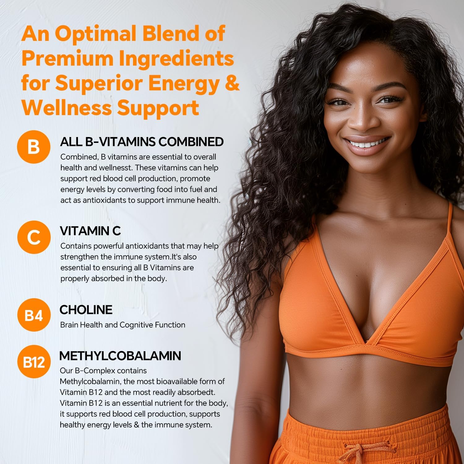B Complex 50 Gummies ,Methylated B Complex with Vitamin C,Choline & Zinc - Active Methylated B-Complex for Energy,Methylated Support - All B Vitamins - B1,B2,B3,B5,B6,B7,B9,B12 - Sugar Free,120 Count