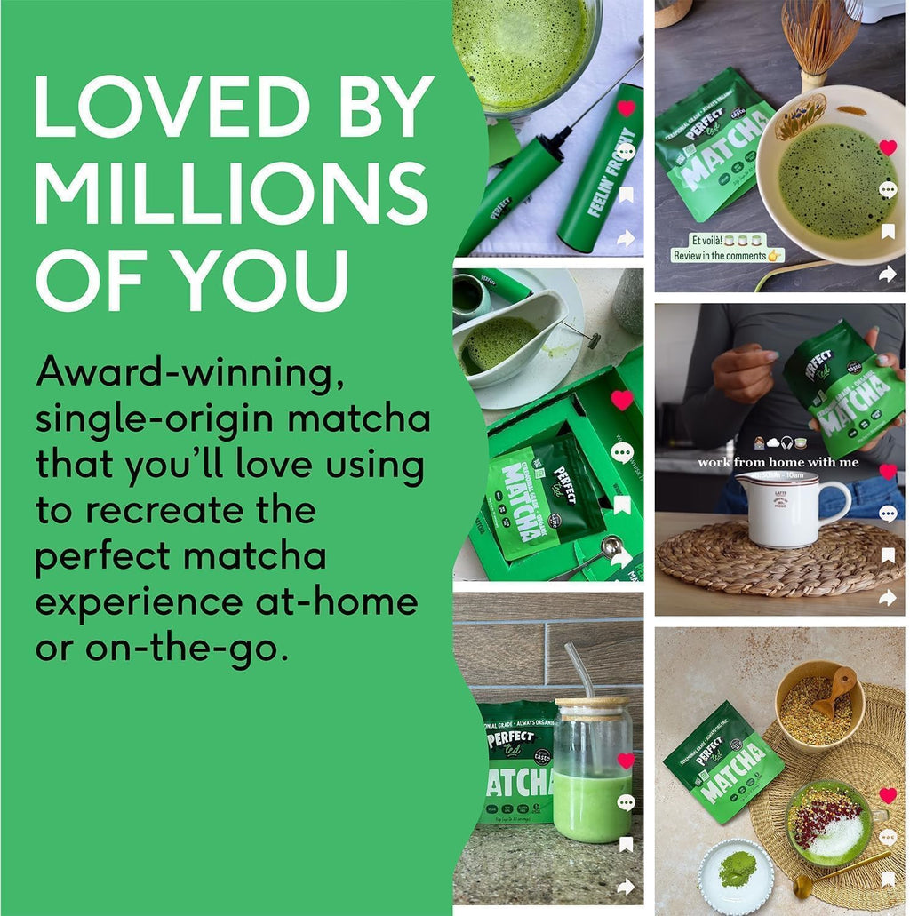 Perfect Ted Matcha | Summer Berry 75g | Ceremonial Grade Matcha Latte Powder | Japanese Matcha Tea Powder | Matcha Fuel (30 Servings)