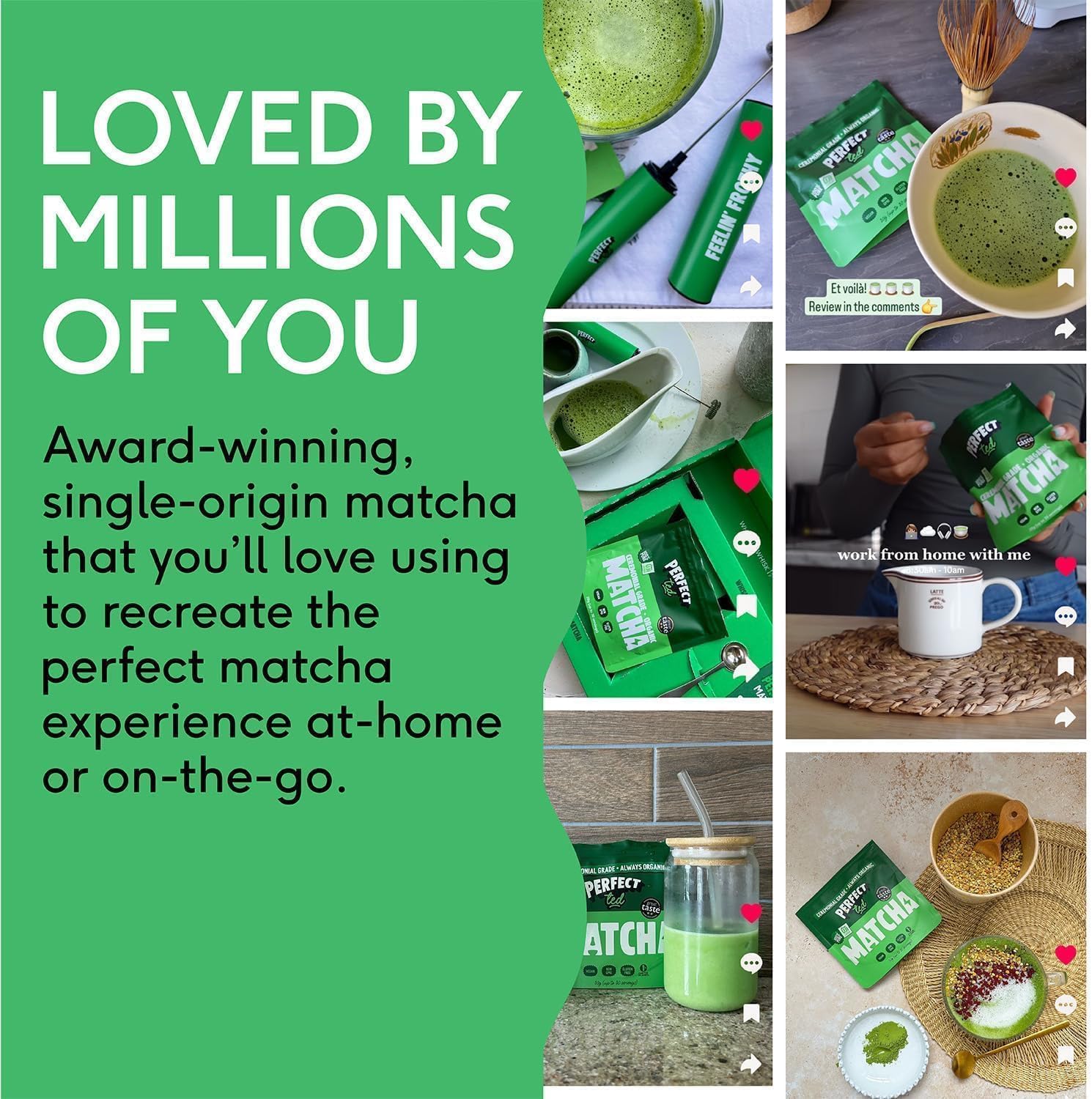 Perfect Ted Matcha | Summer Berry 75g | Ceremonial Grade Matcha Latte Powder | Japanese Matcha Tea Powder | Matcha Fuel (30 Servings)