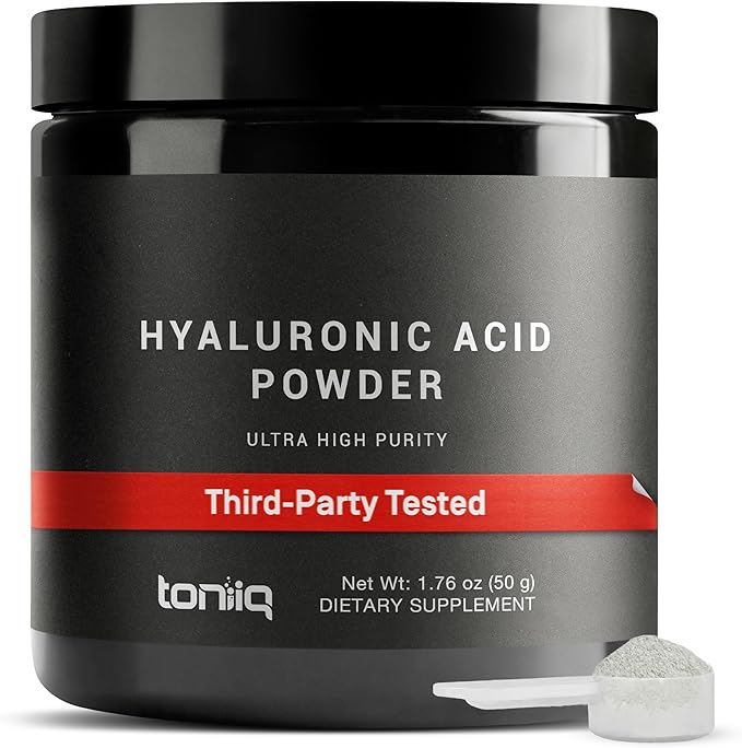Ultra Purified Bioavailable Hyaluronic Acid Powder – Lab Tested Low Molecular Weight for Deeper Skin Hydration – 250 mg with Vitamin C for Enhanced Absorption – 180 Servings