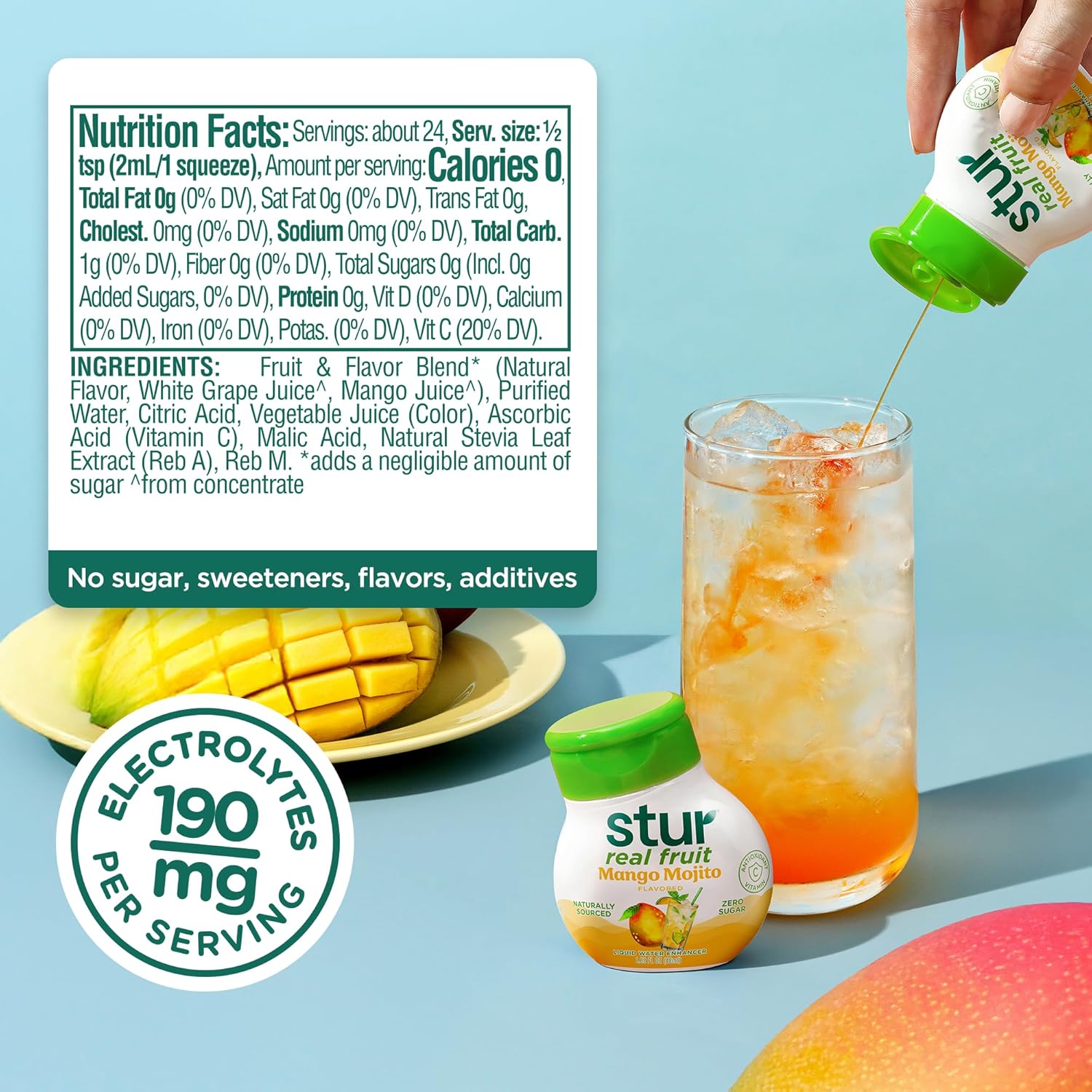 Stur Liquid Water Enhancer | Mocktail Variety Pack | Naturally Sweetened | Sugar Free | Zero Calories | Keto | Vegan | 5 Bottles, Makes 120 Drinks