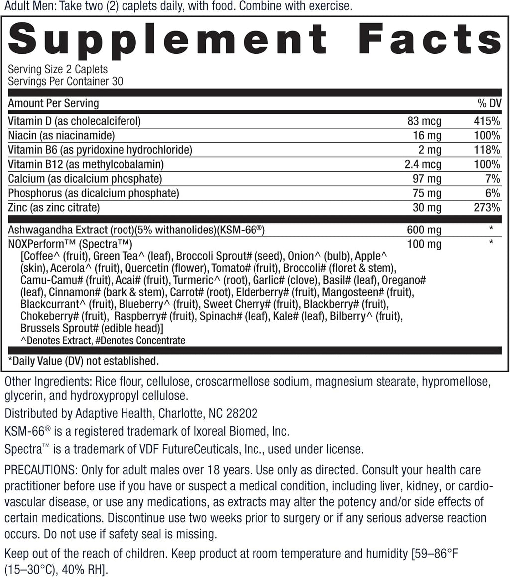 Ageless Male Max Total Testosterone Booster for Men (180 Caplets, 3-Pack)