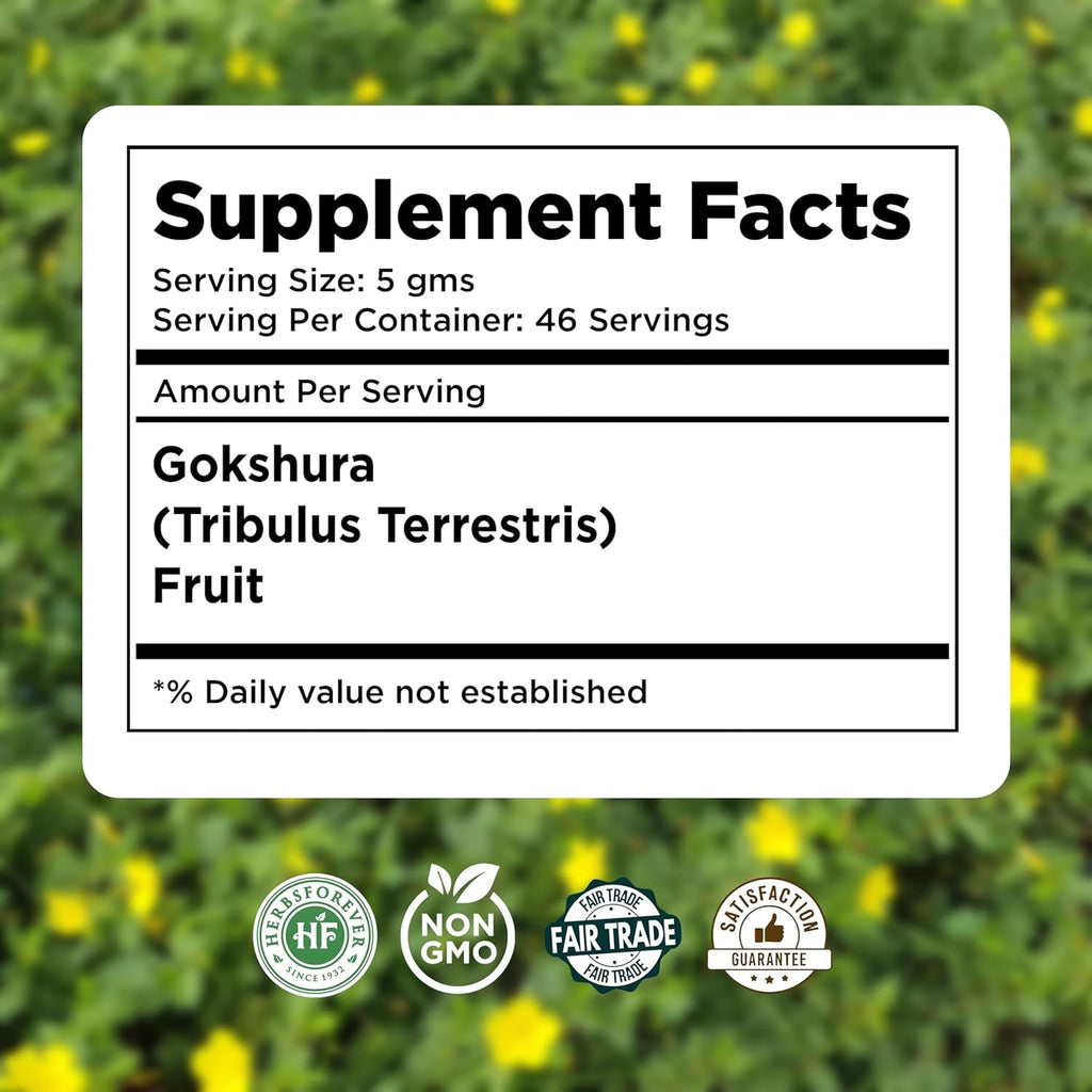 Gokshura Powder | Tribulus Terrestris | Authentic Ayurvedic Herb for Everyday Use | Non-GMO, Vegan, 100% Pure & Natural | 230 GMS Herbal Supplement