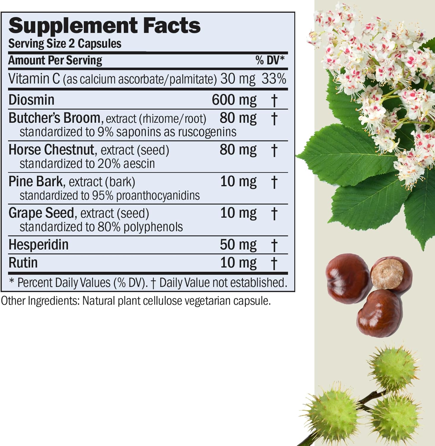 ANDREW LESSMAN Circulation, Vein Support for Healthy Legs 360 Capsules - High Bioactivity Diosmin, Butcher's Broom, Visibly Reduces Swelling and Discomfort in Feet, Ankles, Calves, Legs