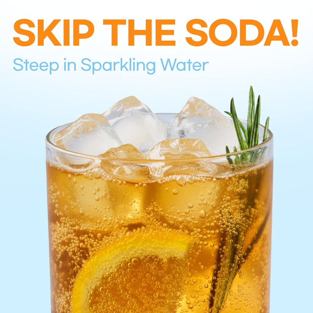 Odada Sweet Orange Tea - Rooibos, Orange Peel & Schisandra Berry Blend, Bright Citrus Hydration & Natural Antioxidant K-Wellness Drink, Caffeine-Free, Zero Sugar, 24 Tea Bags
