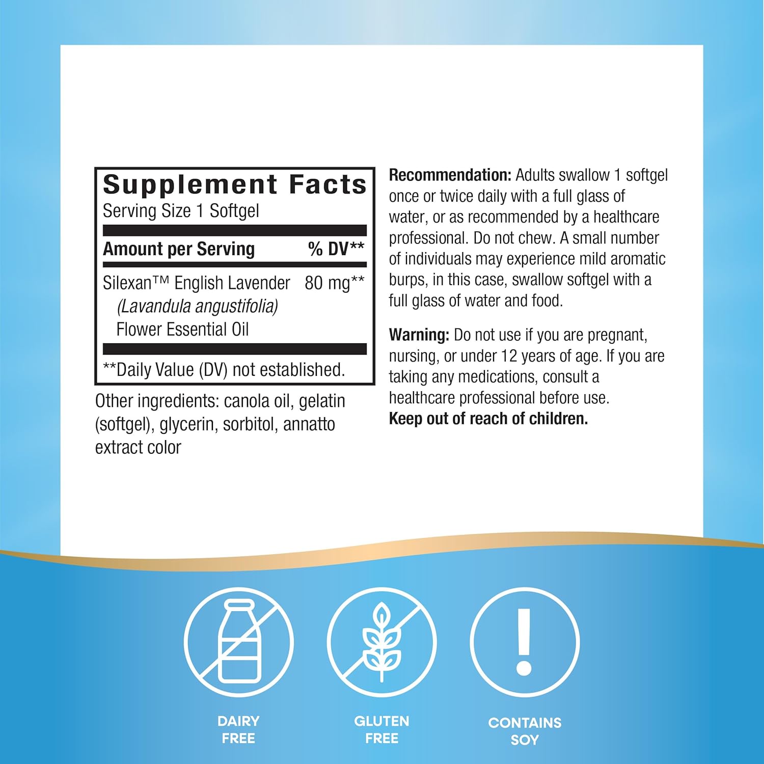 Nature's Way CalmAid, Helps Manage Stress and Tension*, Clinically Studied Lavender, Non-Drowsy, 30 Softgels