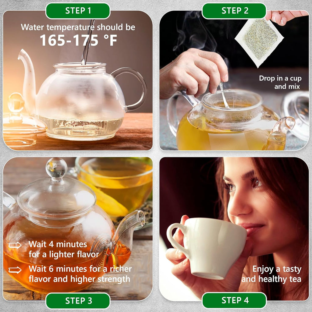 Yerba Mate Tea - Green Cut & Sifted - Unsmoked Energy Boost - 100 Tea Bags - Packed with Nutrients - Your Perfect Coffee Replacement