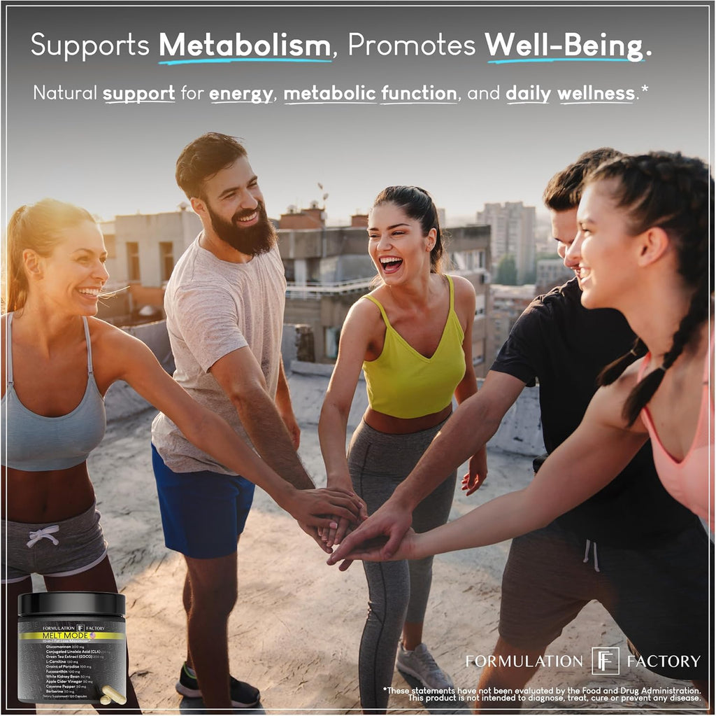 Formulation Factory Melt Mode 10-in-1 Metabolic Health & Energy Support | Green Tea, L-Carnitine, CLA, Glucomannan & More | Helps Support Appetite & Metabolism Balance | 360 Count (Pack of 3)