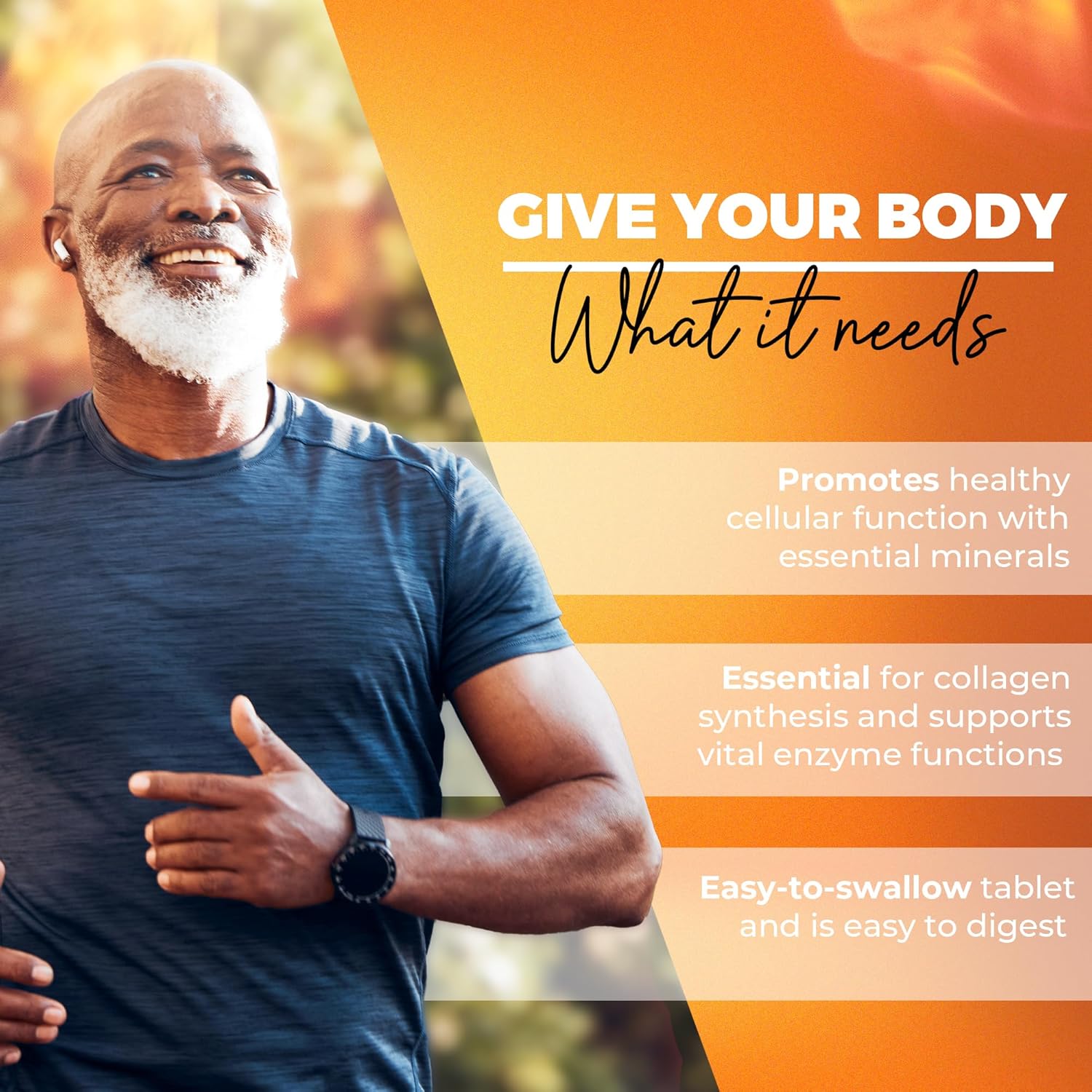 Copper Supplements for Women and Men (90 Capsules) Boosts Energy, Nourishes Body, Anti-Aging Formula, Includes Vitamin C, Zinc & Selenium, Non-GMO, Made in USA - GMP Certified