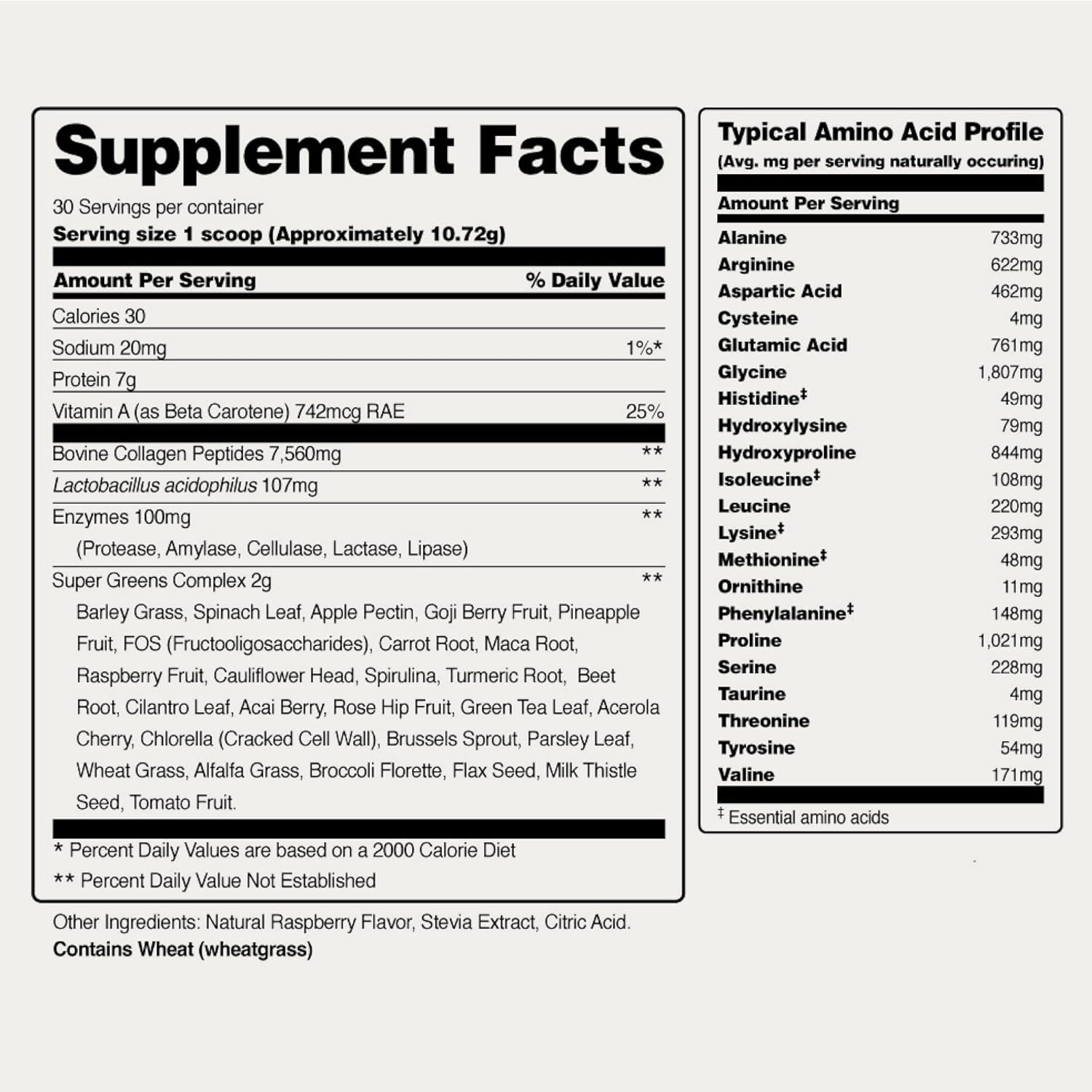 Snap Supplements Super Greens Powder with Collagen Peptides, 26 Fruits and Vegetables, Grass Fed, Non-GMO Daily Greens Superfood for Hair, Skin, Nails & Joint Support, 30 Servings