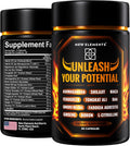 Natural Testosterone Booster Supplement for Men – Test Booster with Tongkat Ali, Fadogia Agrestis, Shilajit, Ashwagandha, Ginseng, Tribulus, Boron, DAA, L-Citrulline, D3 K2, Zinc & Magnesium