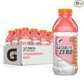 Gatorlyte Zero Electrolyte Beverage, Strawberry Kiwi, Zero Sugar Hydration, Specialized Blend of 5 Electrolytes, No Artificial Sweeteners or Flavors, 20 Oz Bottles (Pack of 12)