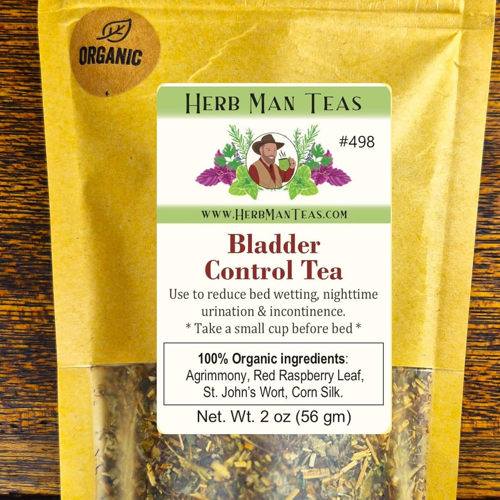 BLADDER CONTROL TEA - Herbal Blend for Nighttime Comfort & Fewer Bathroom Trips — by Master Herbalist Khabir — Organic, Non-GMO, No Additives (not for prostate related)