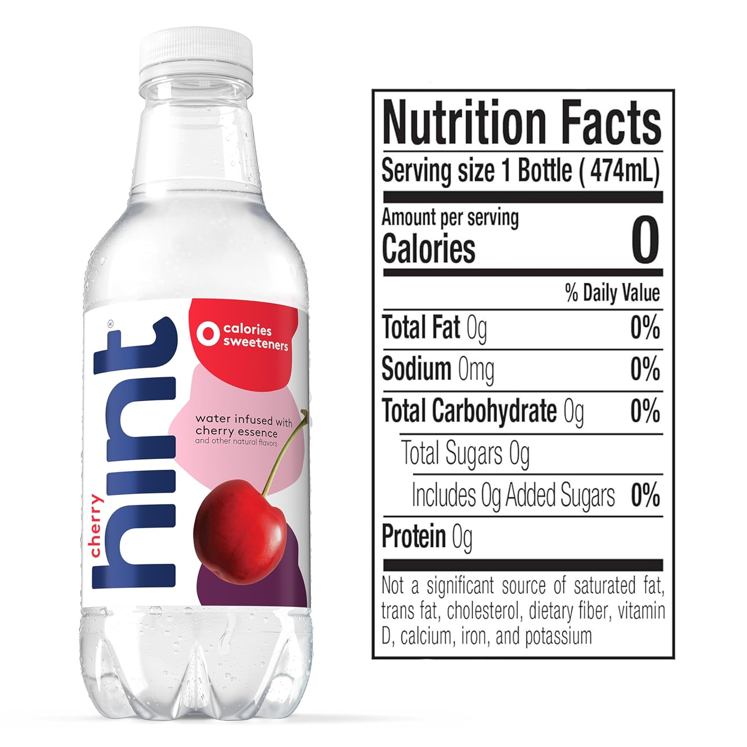 Hint Water Purple Variety Pack (Pack of 12), 16 Ounce Bottles, 3 Bottles Each of: Raspberry, Watermelon, Cherry, and Peach, Zero Calories, Zero Sugar and Zero Sweeteners