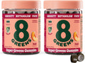 8Greens Supergreens Gummies | Super Greens Powder Superfood Gummy for Metabolism, Immunity & Focus, Digestive Health Enzymes, Organic: Chlorella, Spirulina, Aloe Vera, Peach Flavor, 100 Count