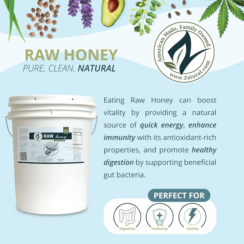 Honey Raw Fresh Air Idaho Grade A Light Amber Honey (60 Pound)