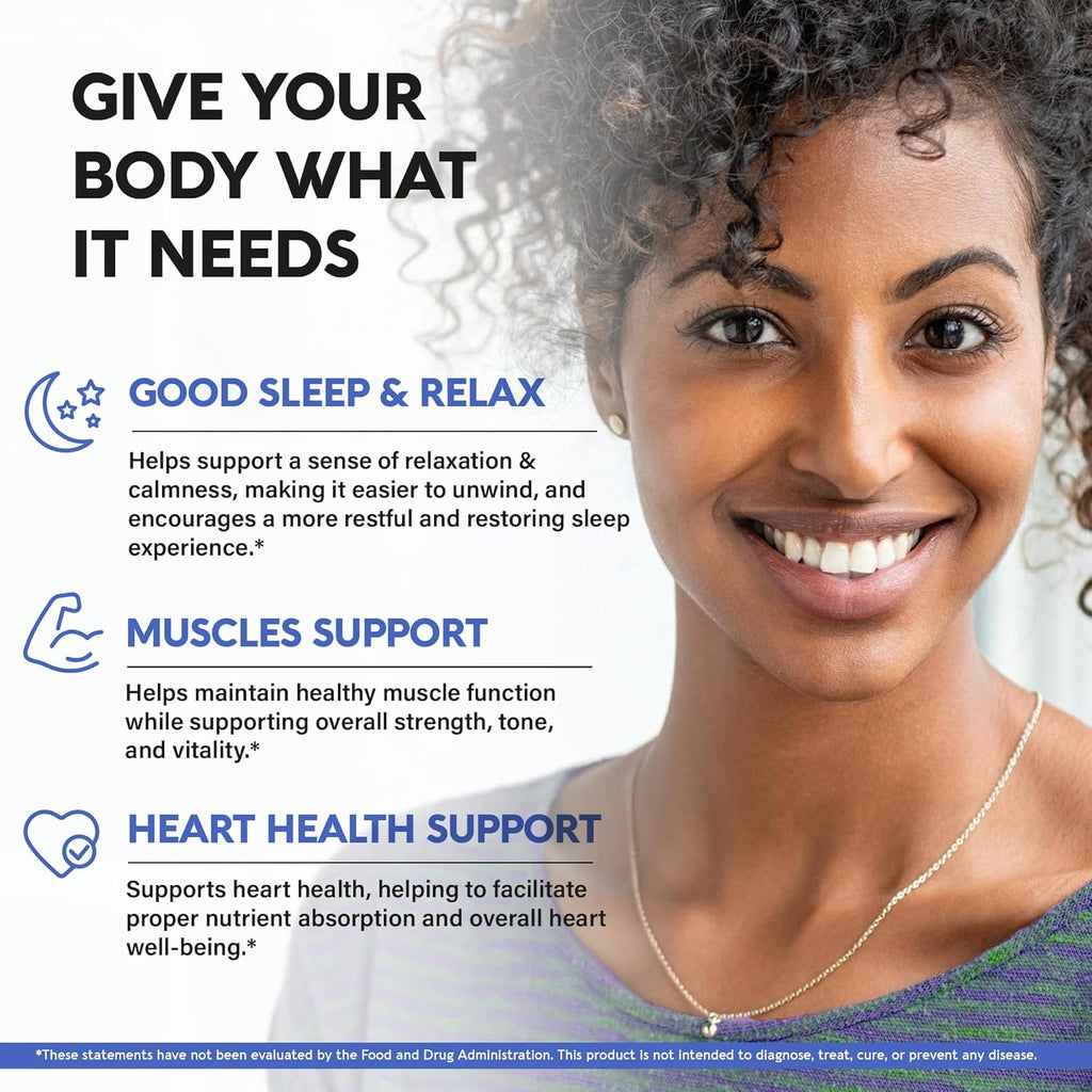 Magnesium Glycinate 500 mg - Chelated Supplement - 98% High Absorption - Support for Sleep, Muscle & Heart Health - Made in USA, Lab Tested & Non-GMO - 120 Capsules