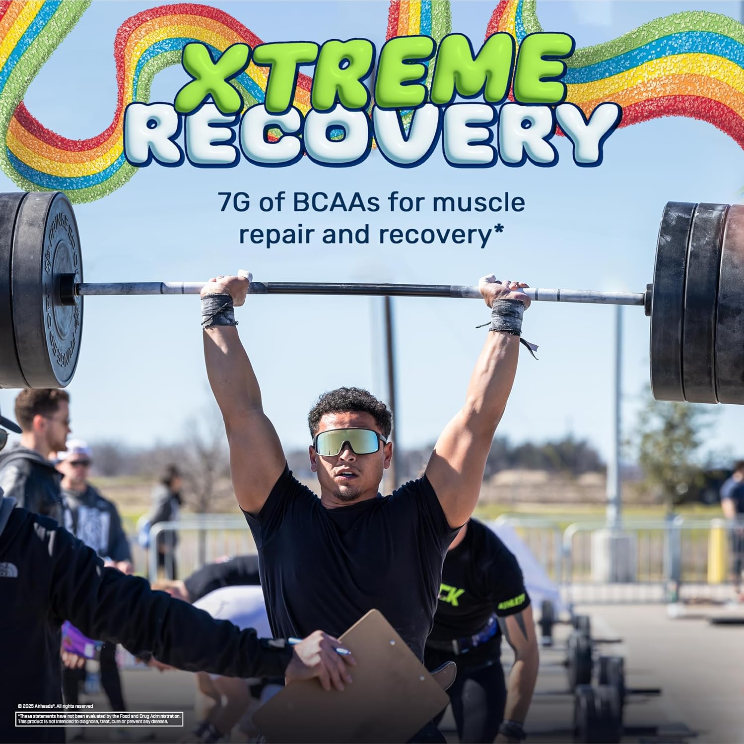 Xtend Original BCAA Powder Airheads Rainbow Berry Flavor, 7g BCAA and 2.5g L-Glutamine, Sugar Free Post Workout Muscle Recovery Drink with Amino Acids for Men & Women, 30 Servings