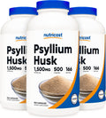 Nutricost Psyllium Husk 1500mg, 500 Capsules (3 Bottles)