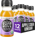 The Twisted Shot | Organic Apple Cider Vinegar Wellness Shots with Ginger, Turmeric, Honey, Cinnamon and Cayenne | Digestion, Immunity and Gut Health Support | Ready to Drink | 12, 2 oz Mini Bottles