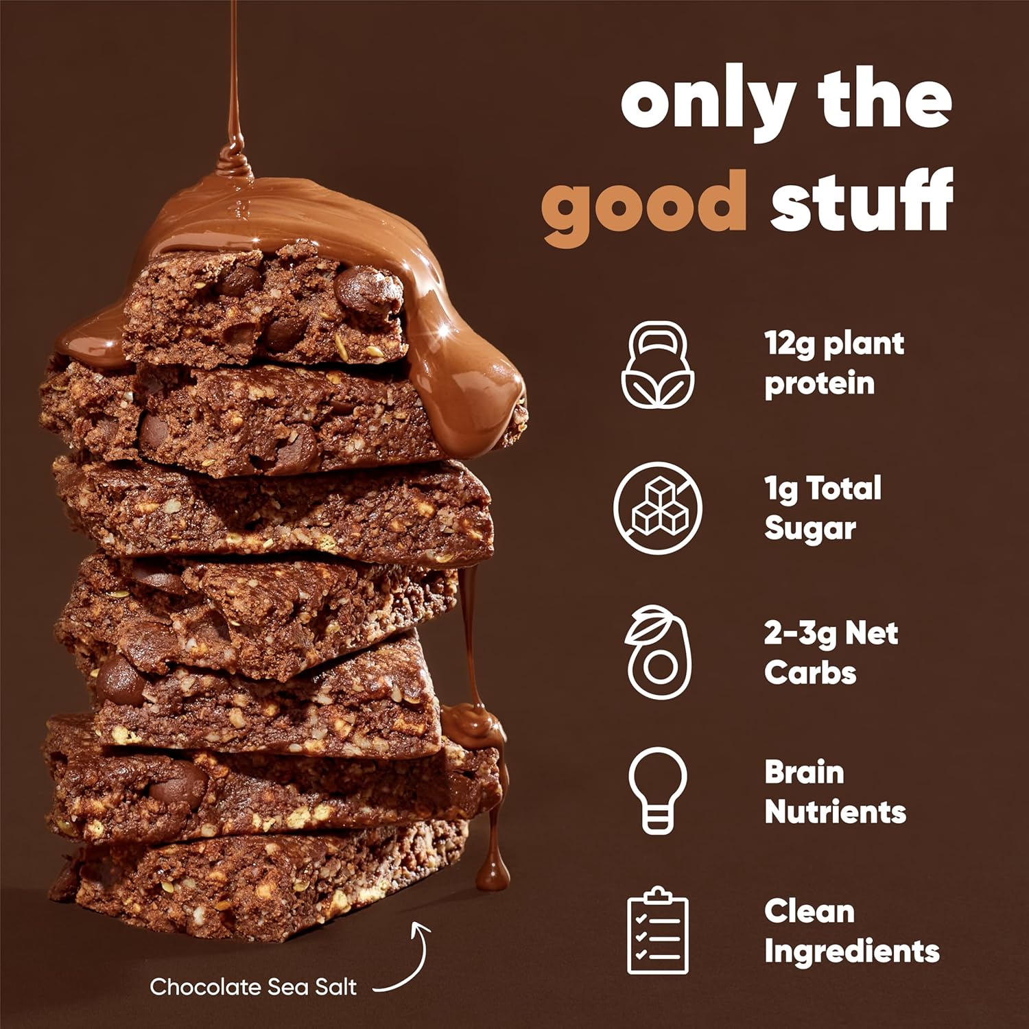 IQBAR Brain and Body Plant Protein Bars - Chocolate Lovers Variety - 36-Count - Keto, Vegan, Low Carb, High Fiber, Gluten Free, Dairy Free, Low Sugar Snack with Nutrients for Focus, Energy, Meal Replacement