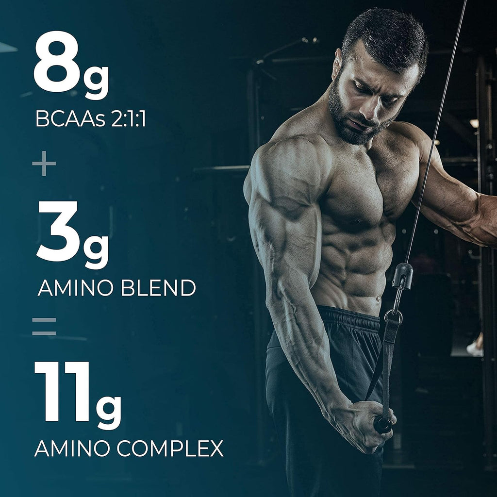 Durasport – 11g Sport BCAA | Muscle Recovery, Energy & Hydration Post Workout +UC-II Collagen | 8 Grams 2:1:1 Branched Chain Amino Acids + 3g Amino & Hydration Blend | Watermelon, 30 Serv