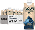 Evolve Plant Based Protein Shake, Vanilla Bean, 20g Vegan Protein, Dairy Free, No Artificial Sweeteners, Non-GMO, 10g Fiber, 11 Fl Oz (Pack of 12) (Formula May Vary)