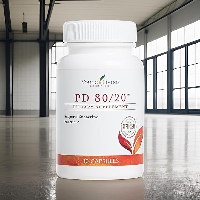 Young Living - PD 80/20 Dietary Supplement 30 Capsules | Daily Endocrine Function Support | With Pregnenolone & DHEA | Support Hormone Balance & Energy