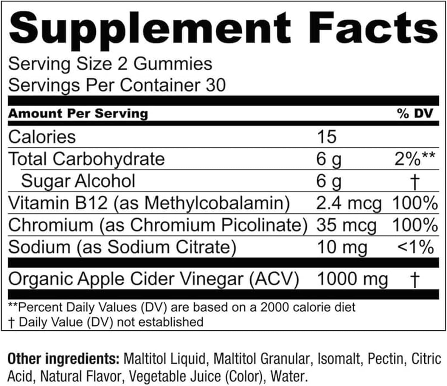 Essential Elements Zero-Sugar ACV Apple Cider Vinegar Gummies from “The Mother” - Naturally-Sourced, Vegan ACV Gummies with Chromium 60 Count (2-Pack)