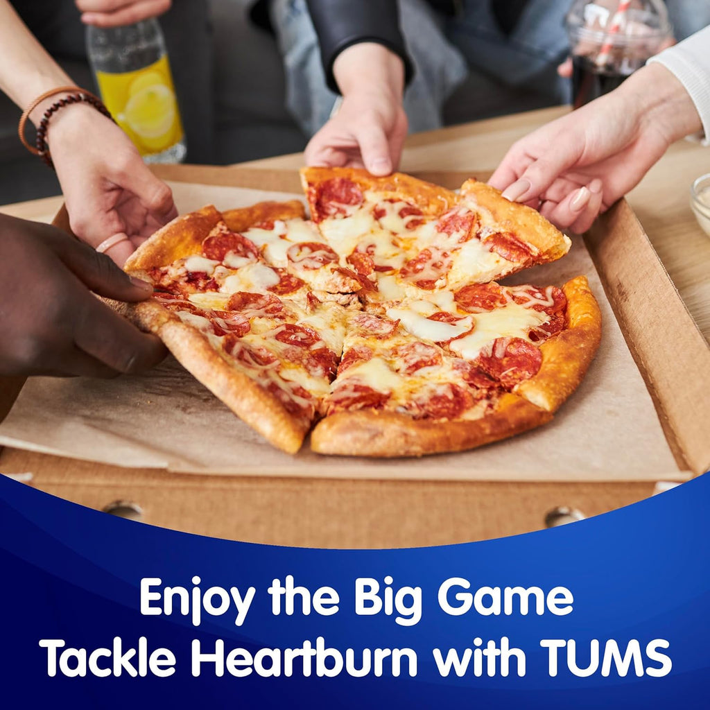 TUMS Gummy Bites Dietary Supplement for Occasional Heartburn Relief, Upset Stomach and Acid Indigestion, Great for a Summer BBQ - Cherry Berry Burst - 108 Count