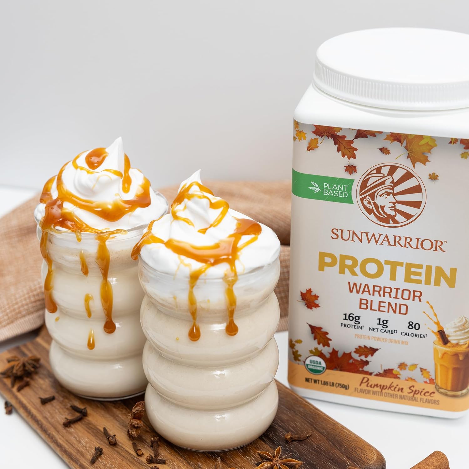 Sunwarrior Vegan Protein Powder Plant-Based USDA Organic Protein BCAA Amino Acids Hemp Seed Keto Friendly Soy Dairy Gluten & Synthetic Free Non-GMO, Pumpkin Spice Flavored 30 Servings
