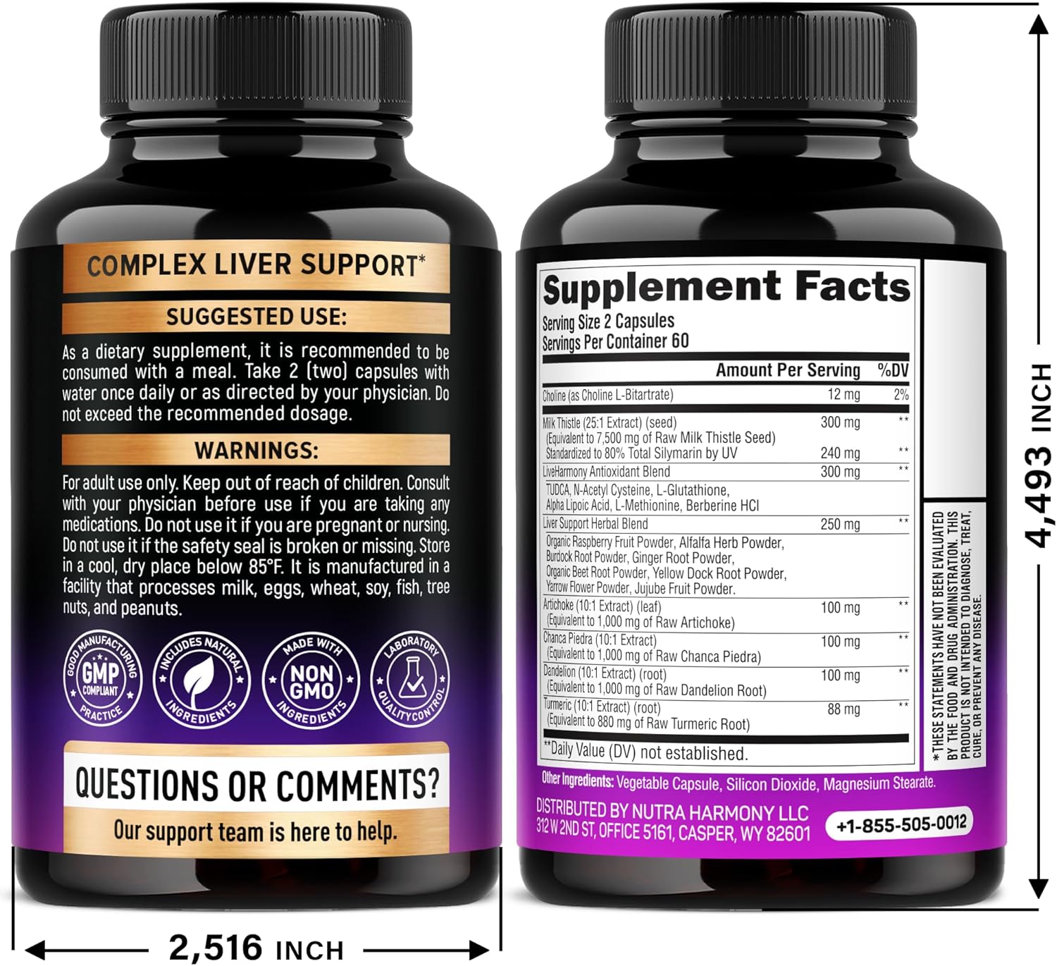 Liver Cleanse Detox & Repair - Milk Thistle | Dandelion | Artichoke | TUDCA | Glutathione & NAC - Effective Liver Health Supplement | 80% Silymarin - Laboratory Tested, Vegan - Made in USA 120 Caps