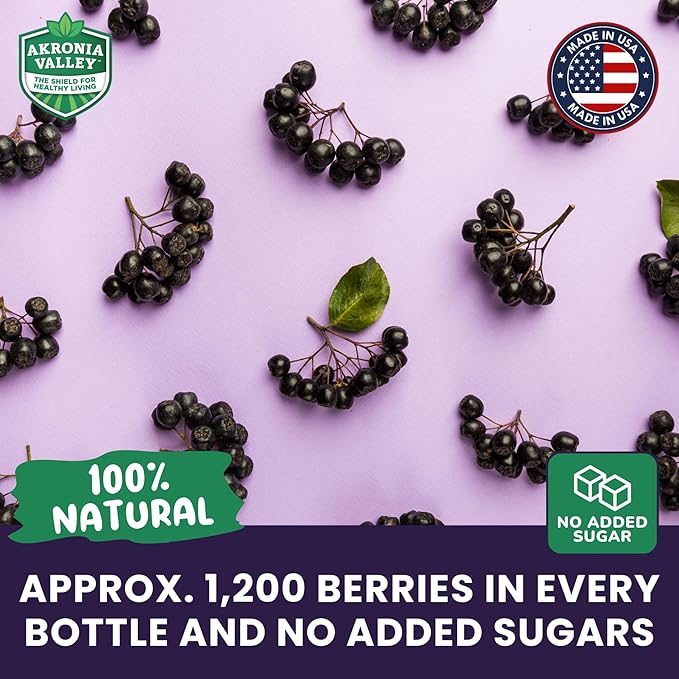 100% Aronia Berry Juice | 16 Fl Oz (Pack of 12) One Month Supply | Gluten Free Superfood Juice Drink