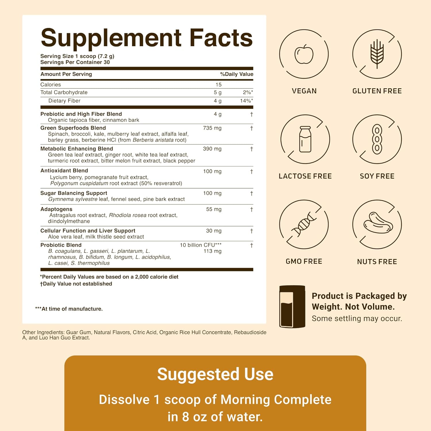 ACTIVATEDYOU Morning Complete Daily Wellness Greens Superfood Drink Mix for Gut Health w/Prebiotics, Probiotics, Antioxidants, Green Superfoods, 10 Billion CFUs, 30 Servings (Citrus)