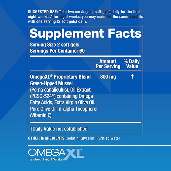 OmegaXL Joint Relief Supplement - Natural Muscle Support, 60 Softgels (2 Pack) & SleepXL immediate-Release melatonin, L-Theanine (Calming), Chamomile, Magnesium & B6 (60 Vegan Capsules)