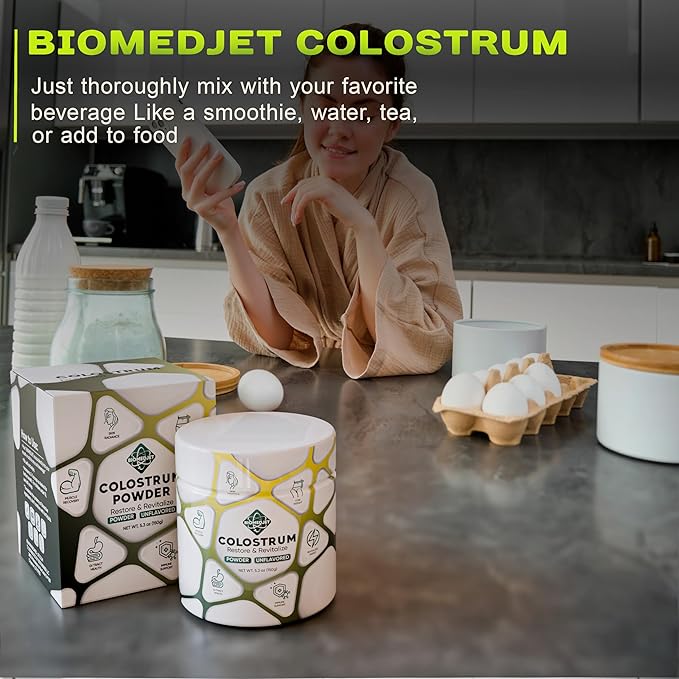 Colostrum Supplement Powder-for Immune Support, Gut Health-Muscle Recovery & Wellness-Natural IgG-Pure Whole Bovine Superfood-Unflavored-75 Servings