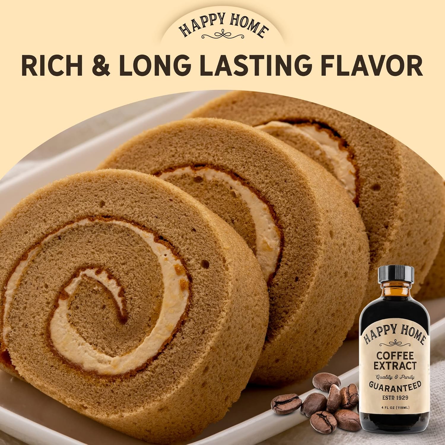 Happy Home Premium Natural Coffee Flavor - Certified Kosher, 4 oz.